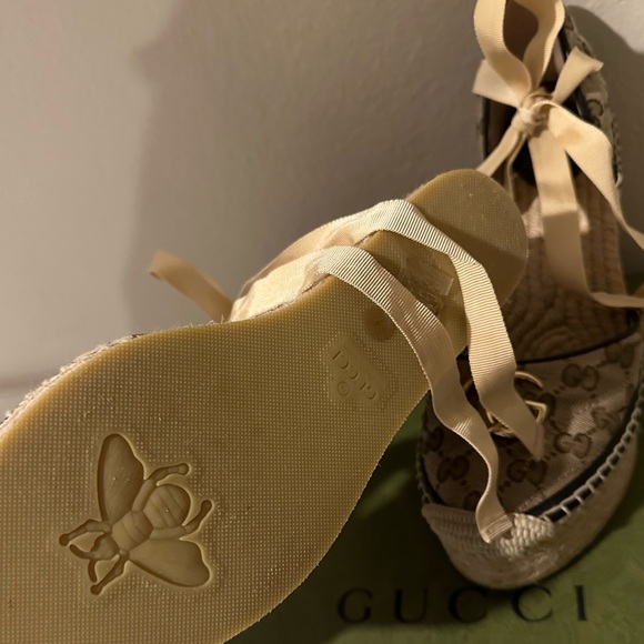 Authentic GucciGGMatelassé Platform Espadrille, used once! Excellent condition - Picture 3 of 4